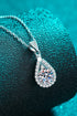 2 Carat Flawless Sparkala™ Teardrop Pendant Necklace in Fine Sterling Silver - DestGlow