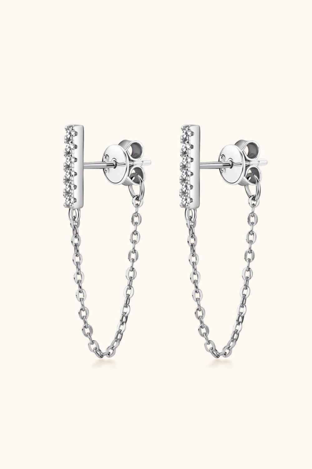 Sparkala™ Platinum-Plated 925 Sterling Silver Connected Earrings