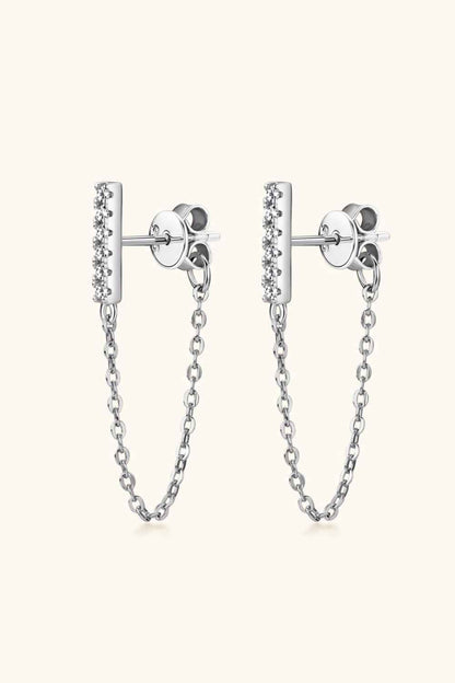 Sparkala™ Platinum-Plated 925 Sterling Silver Connected Earrings