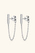 Sparkala™ Platinum-Plated 925 Sterling Silver Connected Earrings
