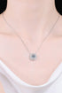 Sparkala™ Round Pendant Rhodium-Plated Necklace - DestGlow