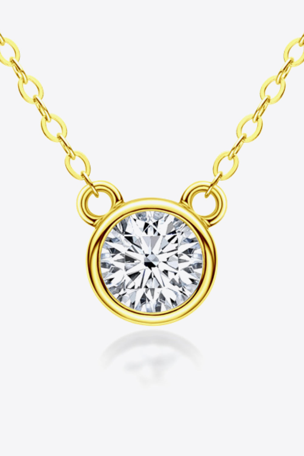 1 Carat Sparkala™ Round Pendant Necklace (Platinum-Plated Fine Silver) - DestGlow