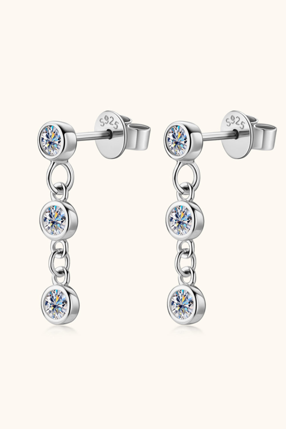 Sparkala™ Platinum-Plated 925 Sterling Silver Drop Earrings - DestGlow