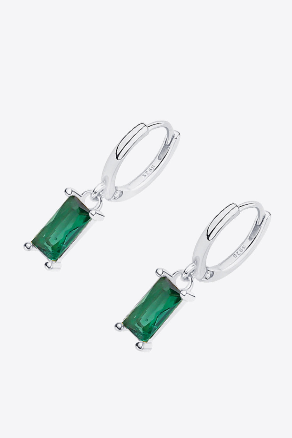 Retro Pure Sterling Silver Cubic Zirconia Drop Earrings - DestGlow
