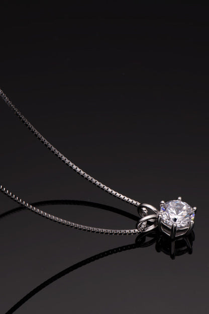 1 Carat Sparkala™ Pendant Necklace (Platinum-Plated Fine Silver) - DestGlow