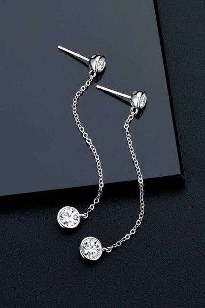 Adored Sparkala™ Chain Earrings (Platinum-Plated Fine Silver)