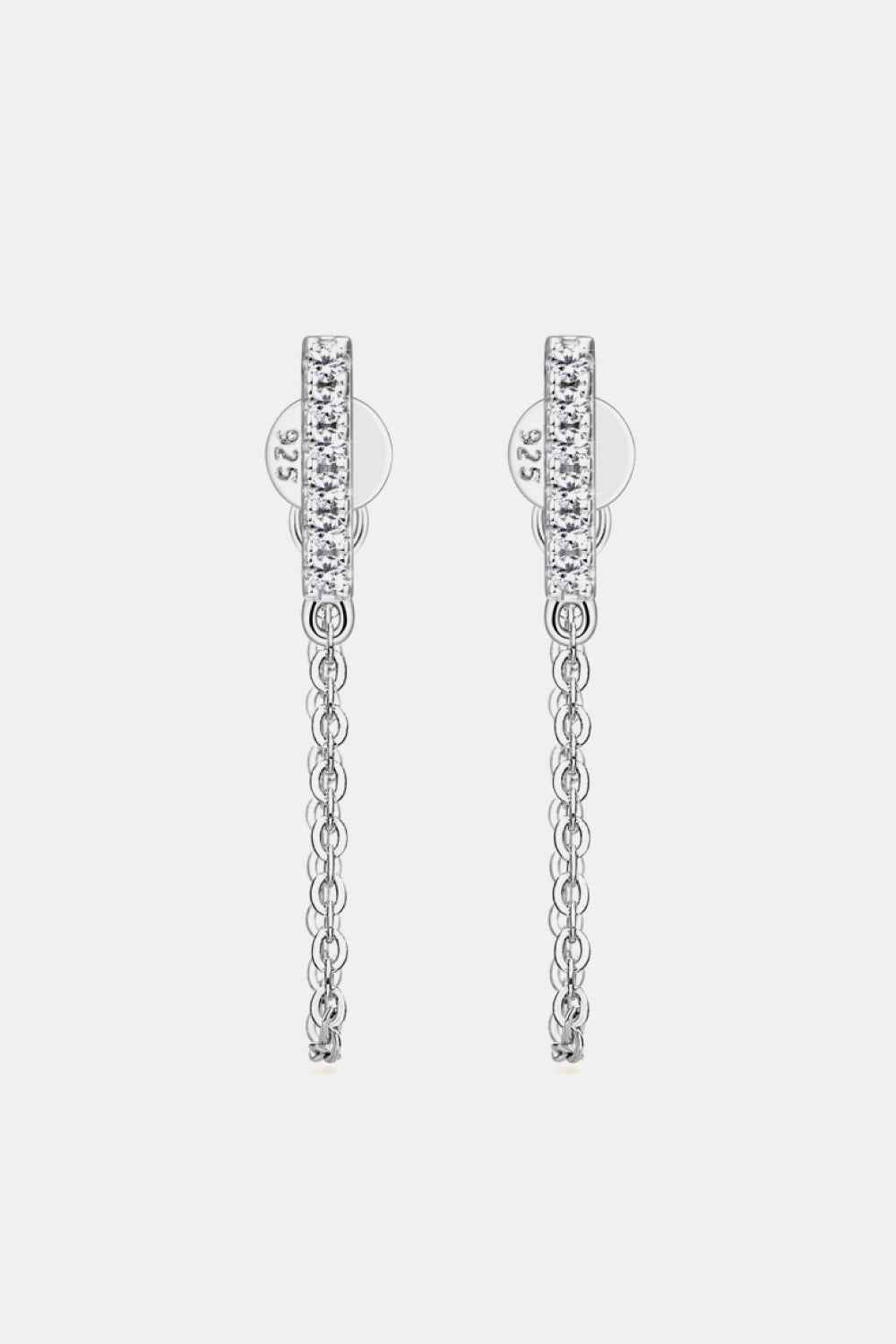 Sparkala™ Platinum-Plated 925 Sterling Silver Connected Earrings
