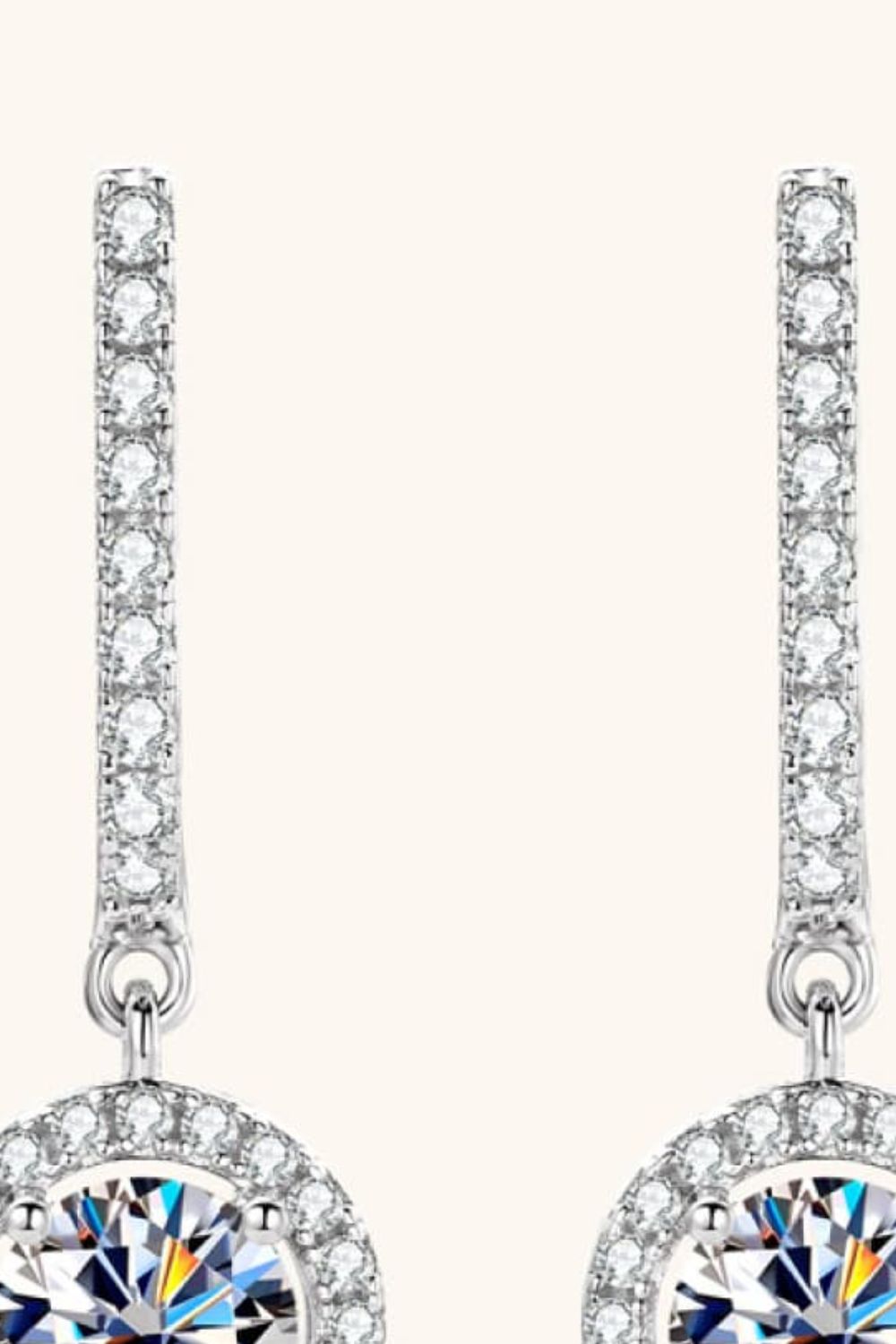 2 Carat Sparkala™ Platinum-Plated 925 Sterling Silver Drop Earrings - DestGlow
