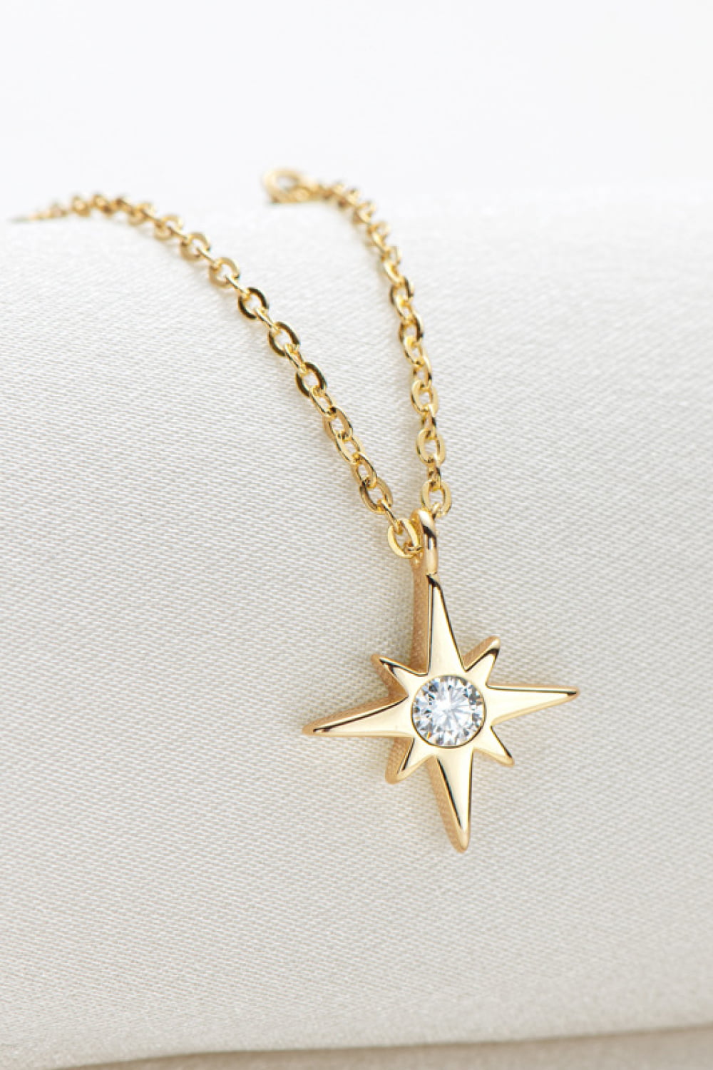 Sparkala™ North Star Pendant Platinum-Plated 925 Sterling Silver Necklace - DestGlow