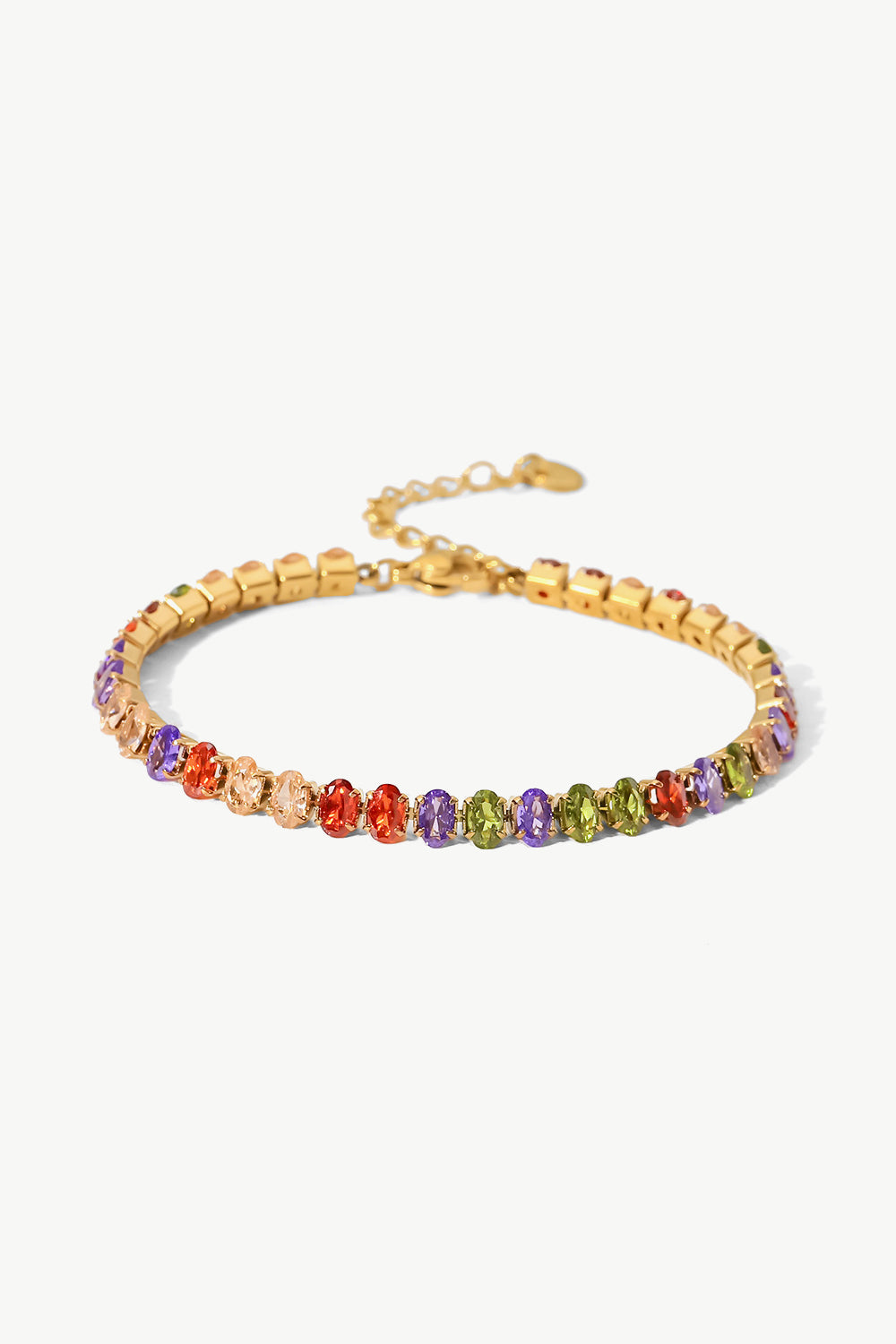 18K Gold Plated Multicolored Zircon Bracelet - DestGlow
