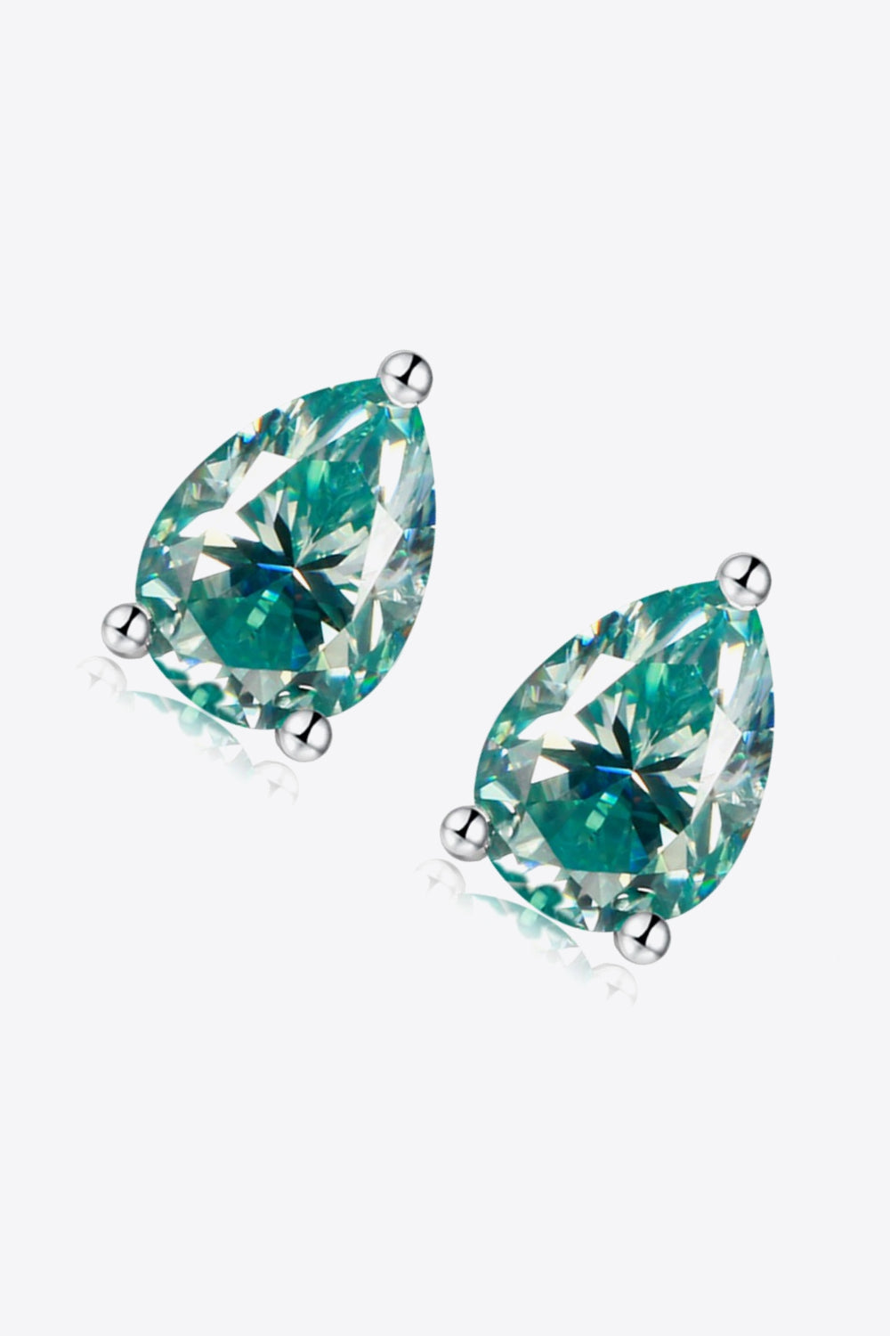 2 Carat Sparkala™ Teardrop Earrings (Platinum-Plated Fine Silver) - DestGlow