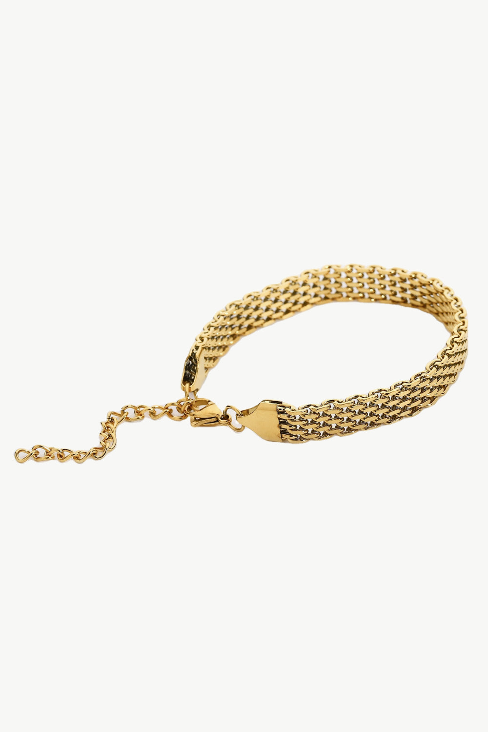 18K Gold-Plated Wide Chain Bracelet - DestGlow