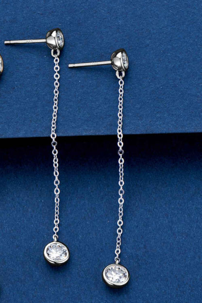 Adored Sparkala™ Chain Earrings (Platinum-Plated Fine Silver)