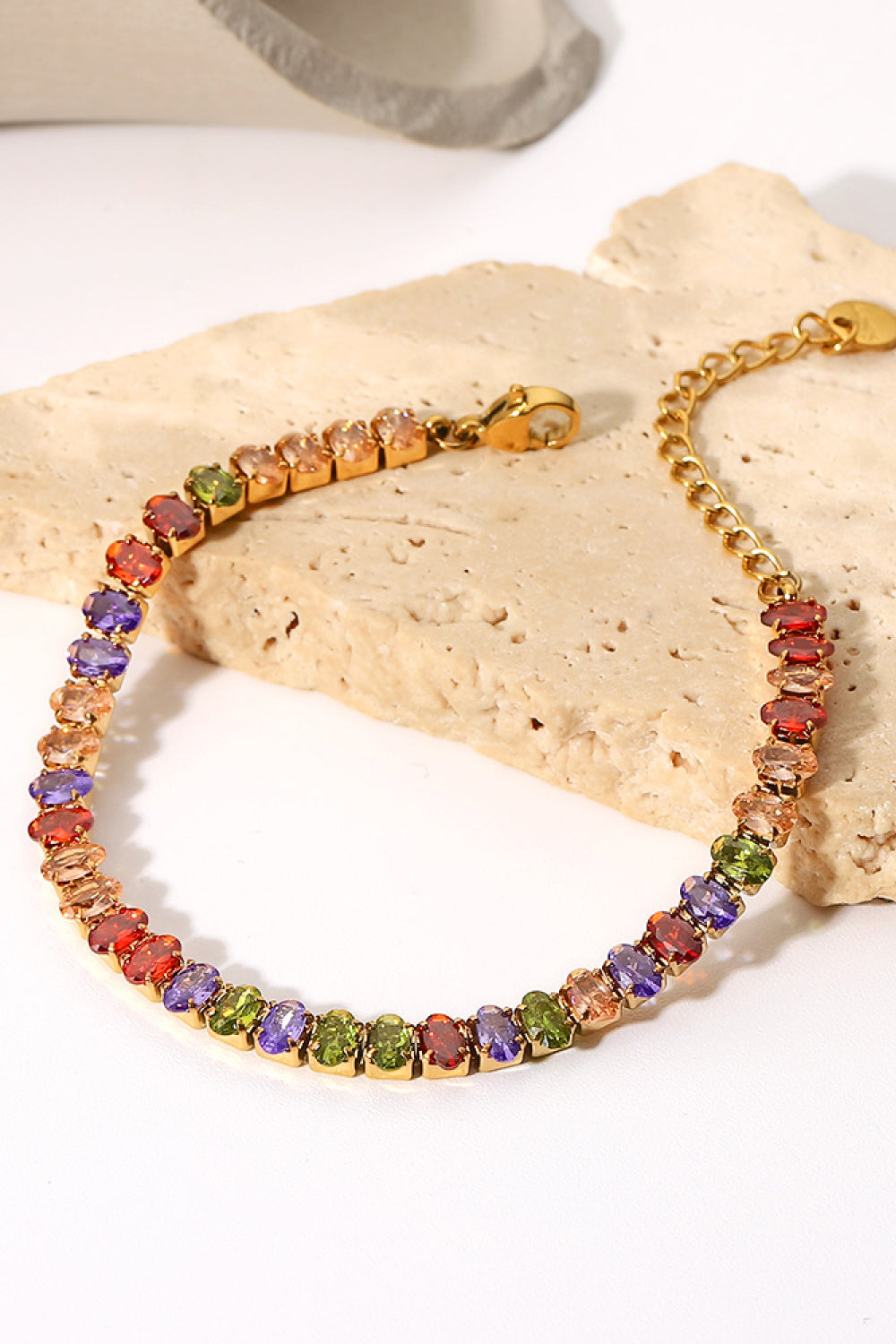 18K Gold Plated Multicolored Zircon Bracelet - DestGlow