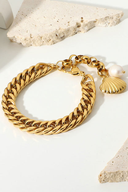 18K Gold-Plated Curb Chain Bracelet - DestGlow