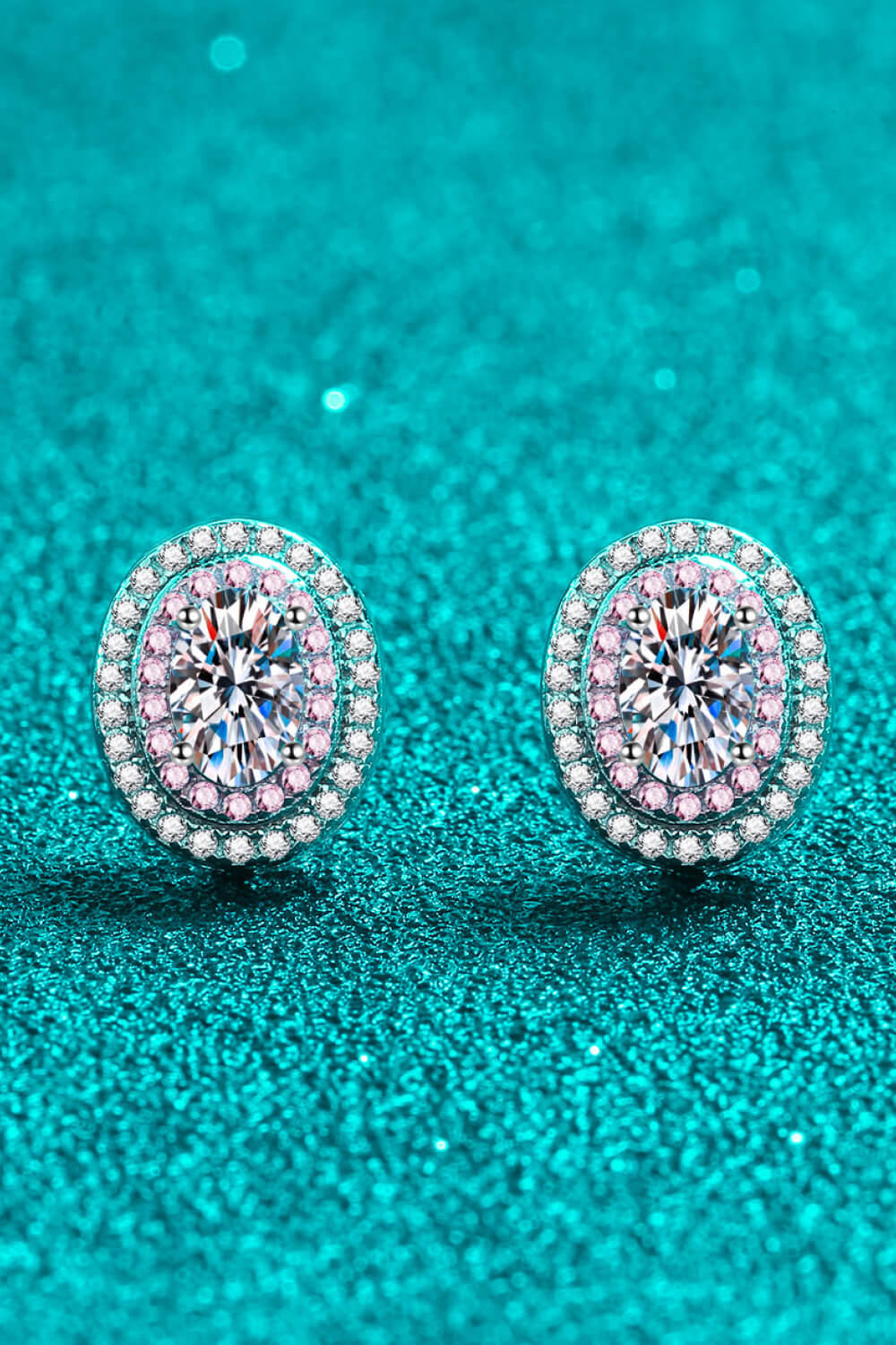 Platinum-Plated Sparkala™ Stud Earrings - DestGlow