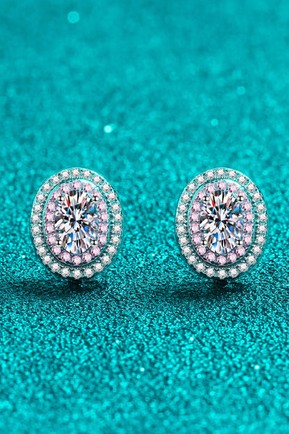 Platinum-Plated Sparkala™ Stud Earrings - DestGlow