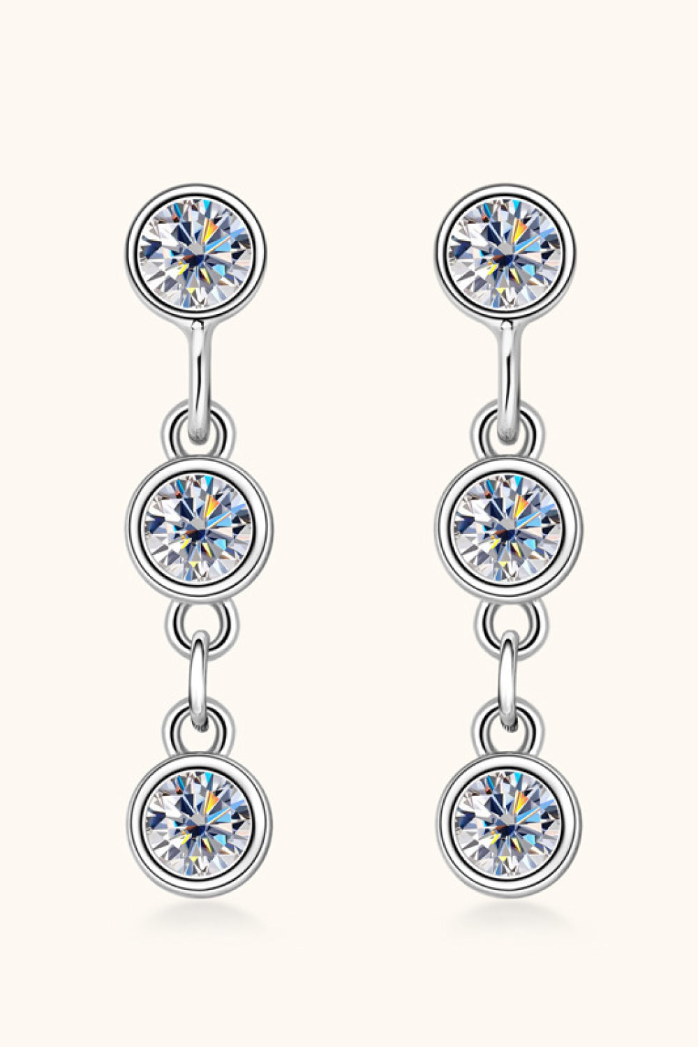 Sparkala™ Platinum-Plated 925 Sterling Silver Drop Earrings - DestGlow
