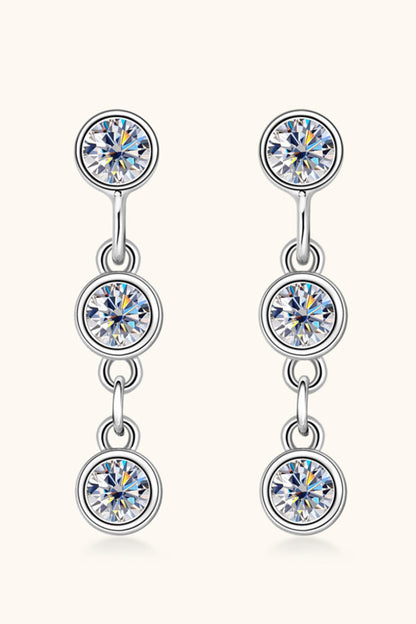Sparkala™ Platinum-Plated 925 Sterling Silver Drop Earrings - DestGlow