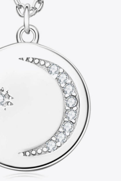 Sparkala™ Round Pendant Necklace (Platinum-Plated Fine Silver) - DestGlow