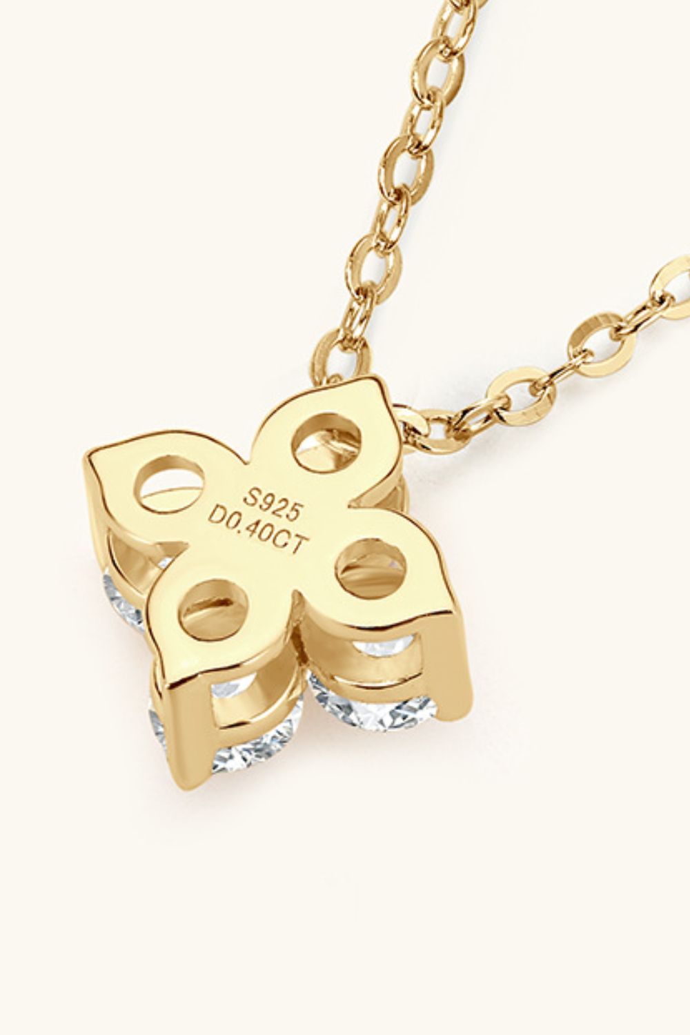 Sparkala™ Four Leaf Clover Pendant Necklace (Platinum-Plated Fine Silver) - DestGlow