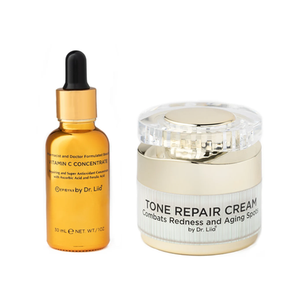 Brightening Vitamin C &amp; Tone Repair Cream Set – Vegan, Gluten-Free Dark Spot &amp; Hyperpigmentation Duo by EpiLynx