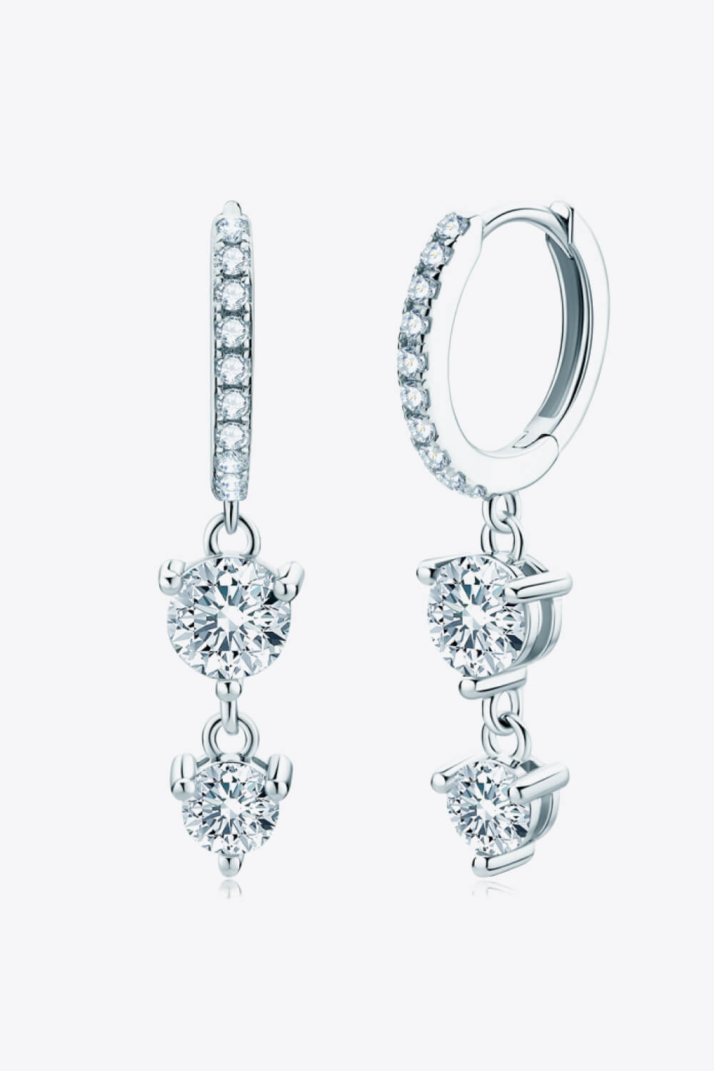 Adored Be The One Sparkala™ Drop Earrings (Platinum-Plated Fine Silver) - DestGlow