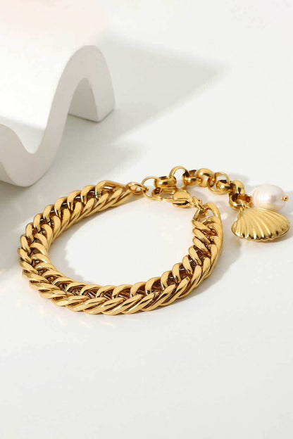 18K Gold-Plated Curb Chain Bracelet - DestGlow