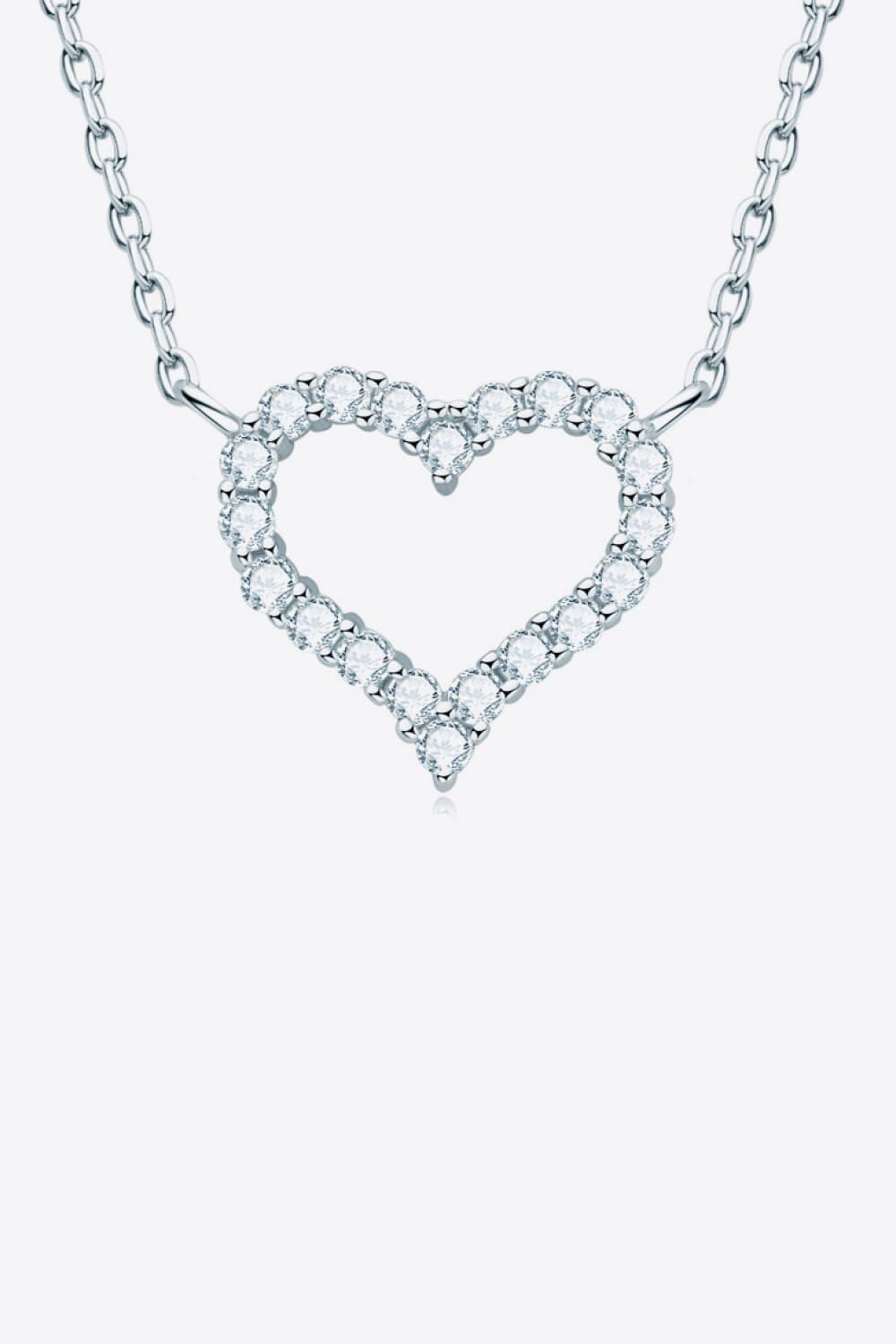 Adored Sparkala™ Platinum-Plated Heart Necklace - DestGlow