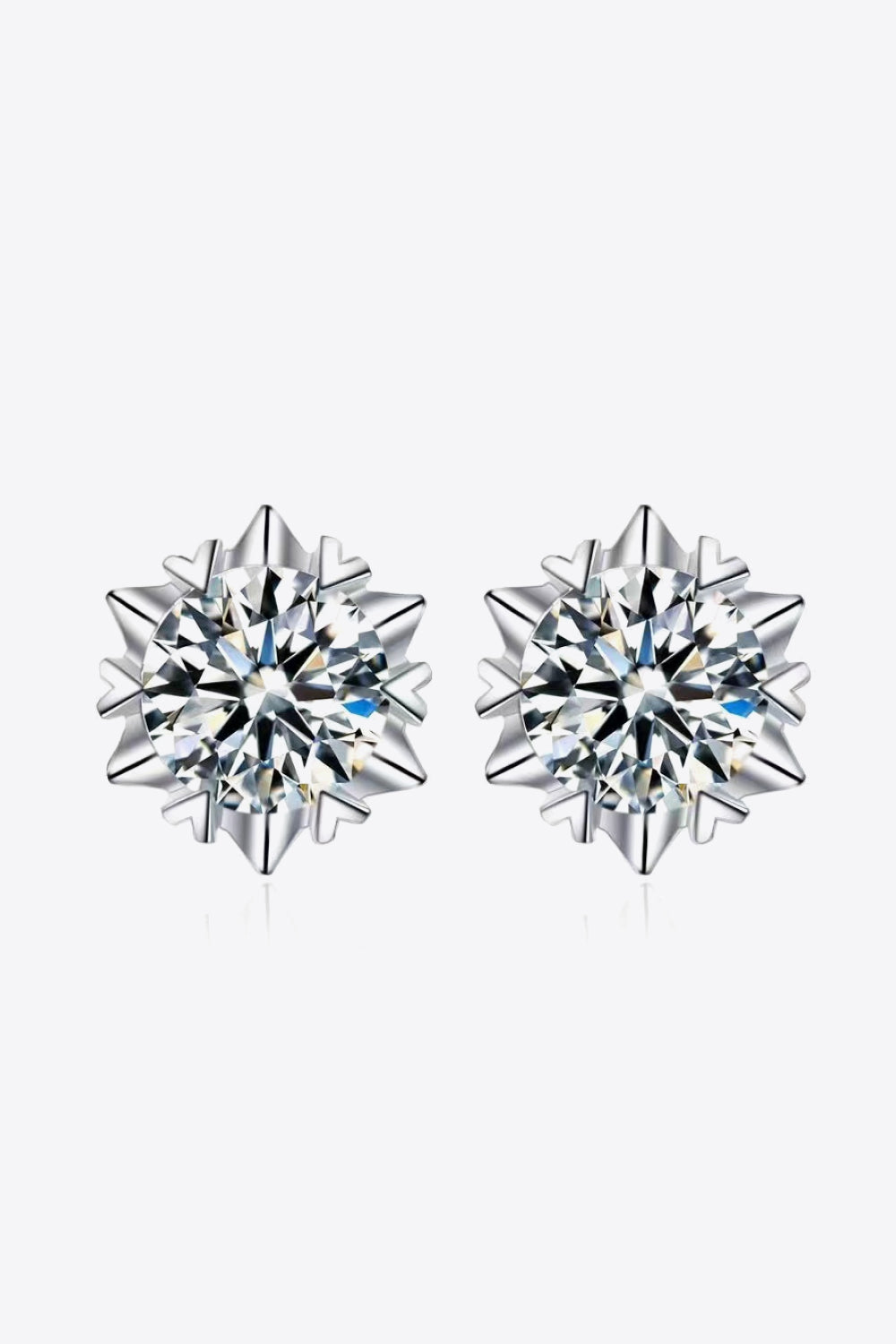 Stuck On You 4 Carat Sparkala™ Stud Earrings (Platinum-Plated Fine Silver) - DestGlow