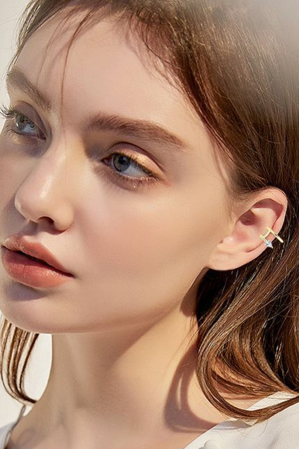 Sparkala™ Platinum-Plated 925 Sterling Silver Cuff Earrings - DestGlow