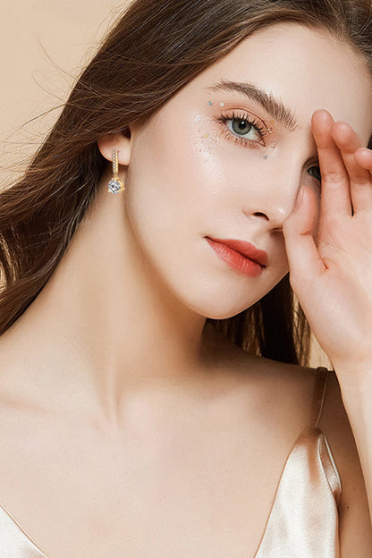 2 Carat Sparkala™ Platinum-Plated 925 Sterling Silver Drop Earrings - DestGlow