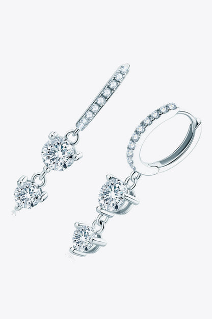Adored Be The One Sparkala™ Drop Earrings (Platinum-Plated Fine Silver) - DestGlow