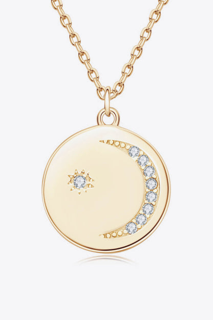 Sparkala™ Round Pendant Necklace (Platinum-Plated Fine Silver) - DestGlow
