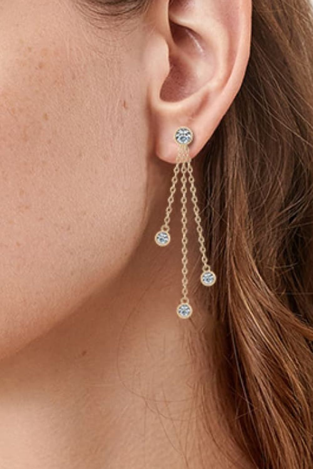 1.2 Carat Sparkala™ Layered Chain Earrings - DestGlow