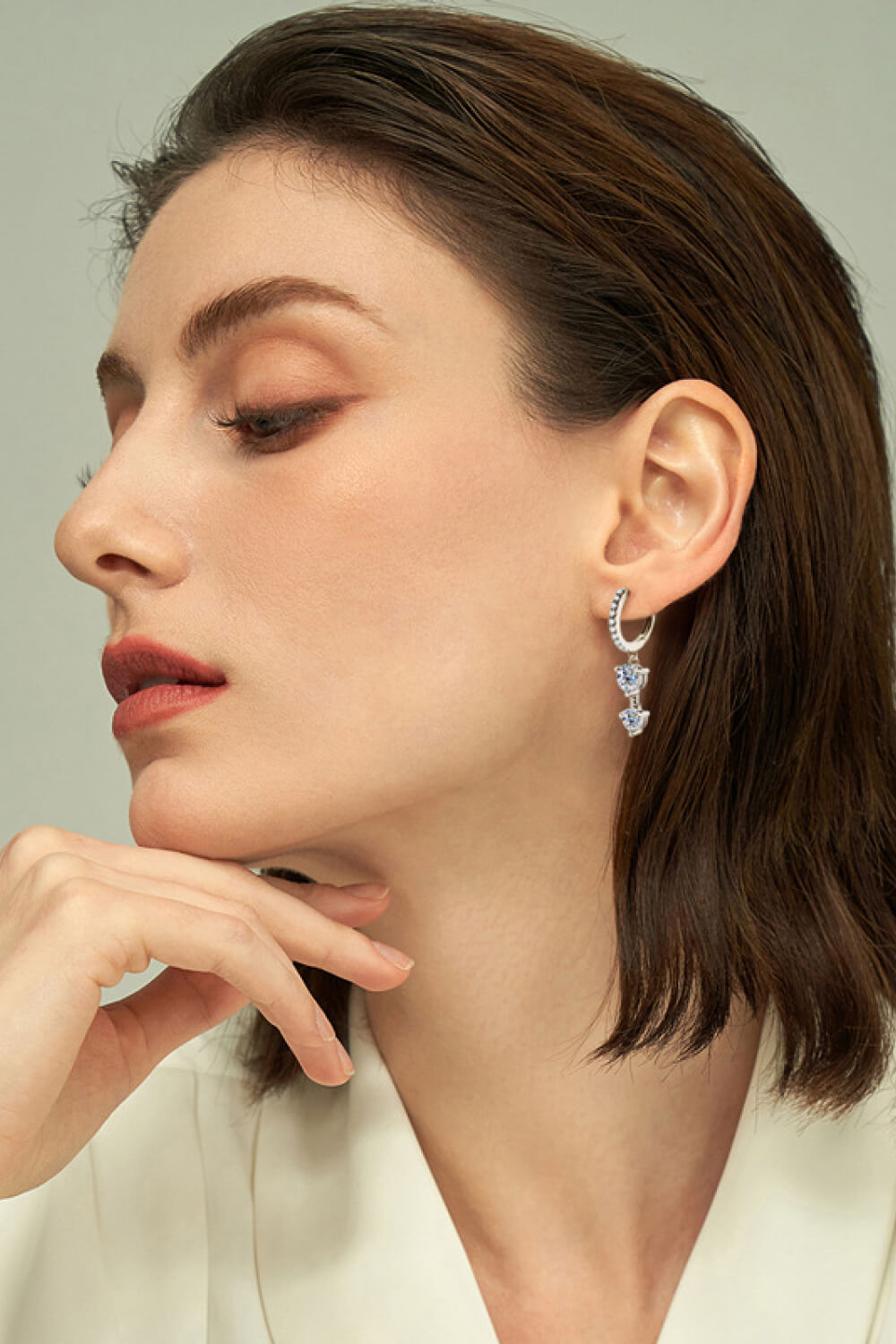 Adored Be The One Sparkala™ Drop Earrings (Platinum-Plated Fine Silver) - DestGlow