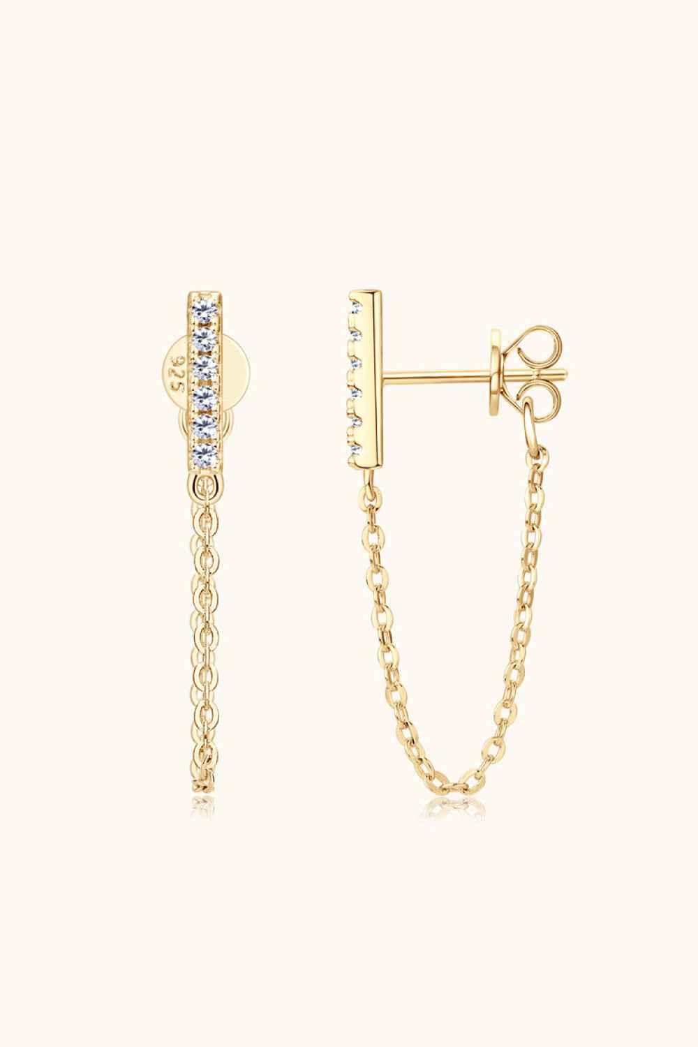 Sparkala™ Platinum-Plated 925 Sterling Silver Connected Earrings