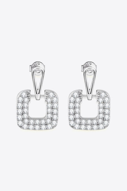 1.68 Carat Sparkala™ Platinum-Plated 925 Sterling Silver Drop Earrings - DestGlow