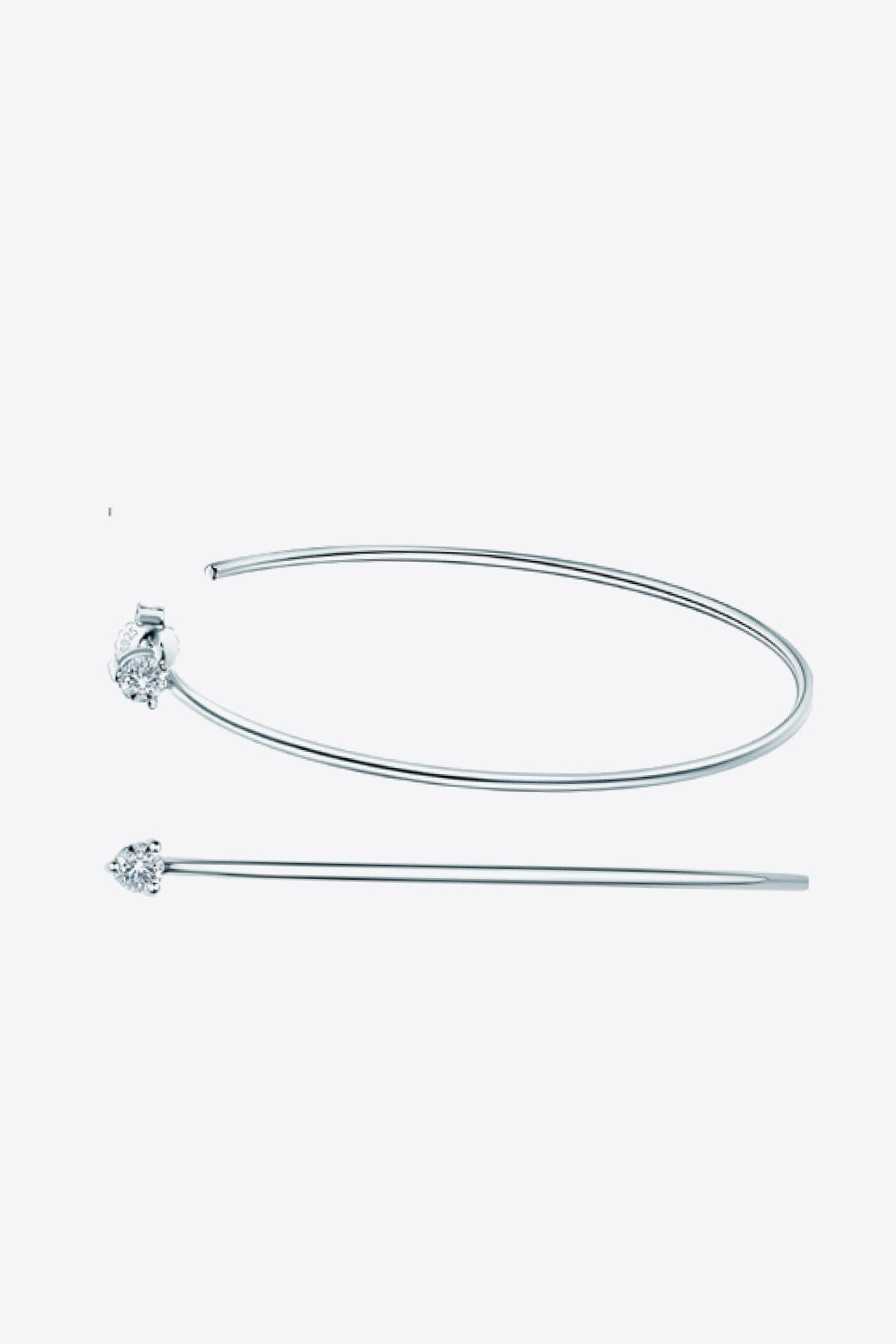 Adored 925 Sterling Silver Sparkala™ Hoop Earrings (Platinum-Plated Fine Silver) - DestGlow