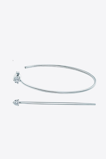 Adored 925 Sterling Silver Sparkala™ Hoop Earrings (Platinum-Plated Fine Silver) - DestGlow