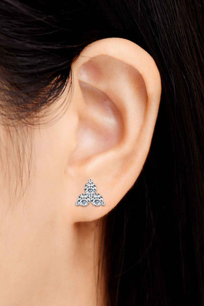 Sparkala™ Platinum-Plated 925 Sterling Silver Stud Earrings