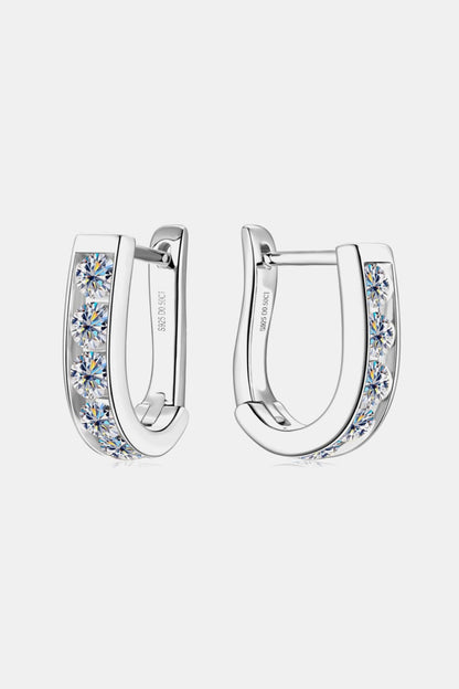 1 Carat Sparkala™ Platinum-Plated 925 Sterling Silver Earrings by Sparkala