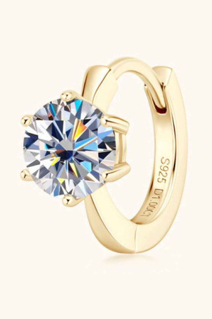 2 Carat Sparkala™ Platinum-Plated 925 Sterling Silver Huggie Earrings