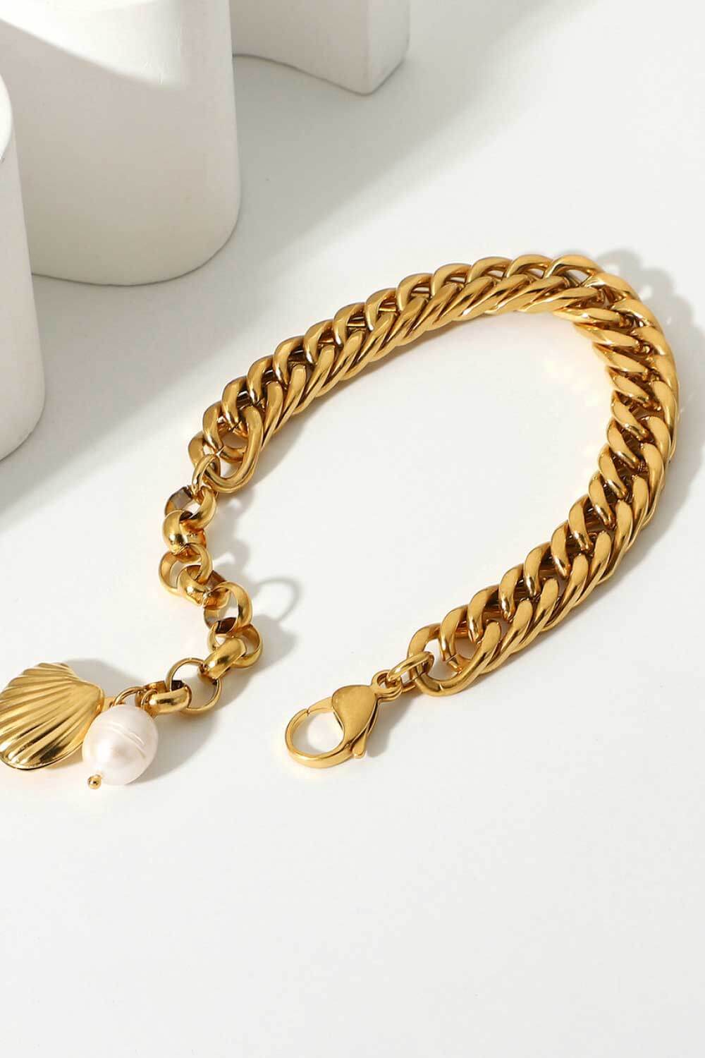 18K Gold-Plated Curb Chain Bracelet - DestGlow