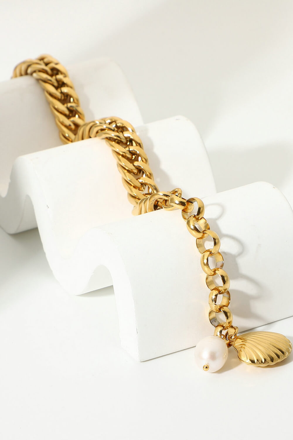 18K Gold-Plated Curb Chain Bracelet - DestGlow