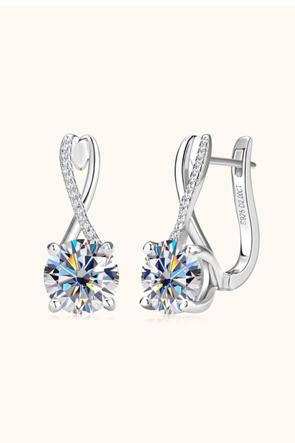 4 Carat Sparkala™ Platinum-Plated 925 Sterling Silver Earrings - DestGlow