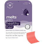 Wellbeing Nutrition Melts into Healthy Hair Biotin 10,000mcg Tropical Watermelon Disintegrating Strip Sugar Free
