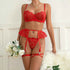 Carmen Lace Lingerie 4 Piece Set - lingerie & underwear