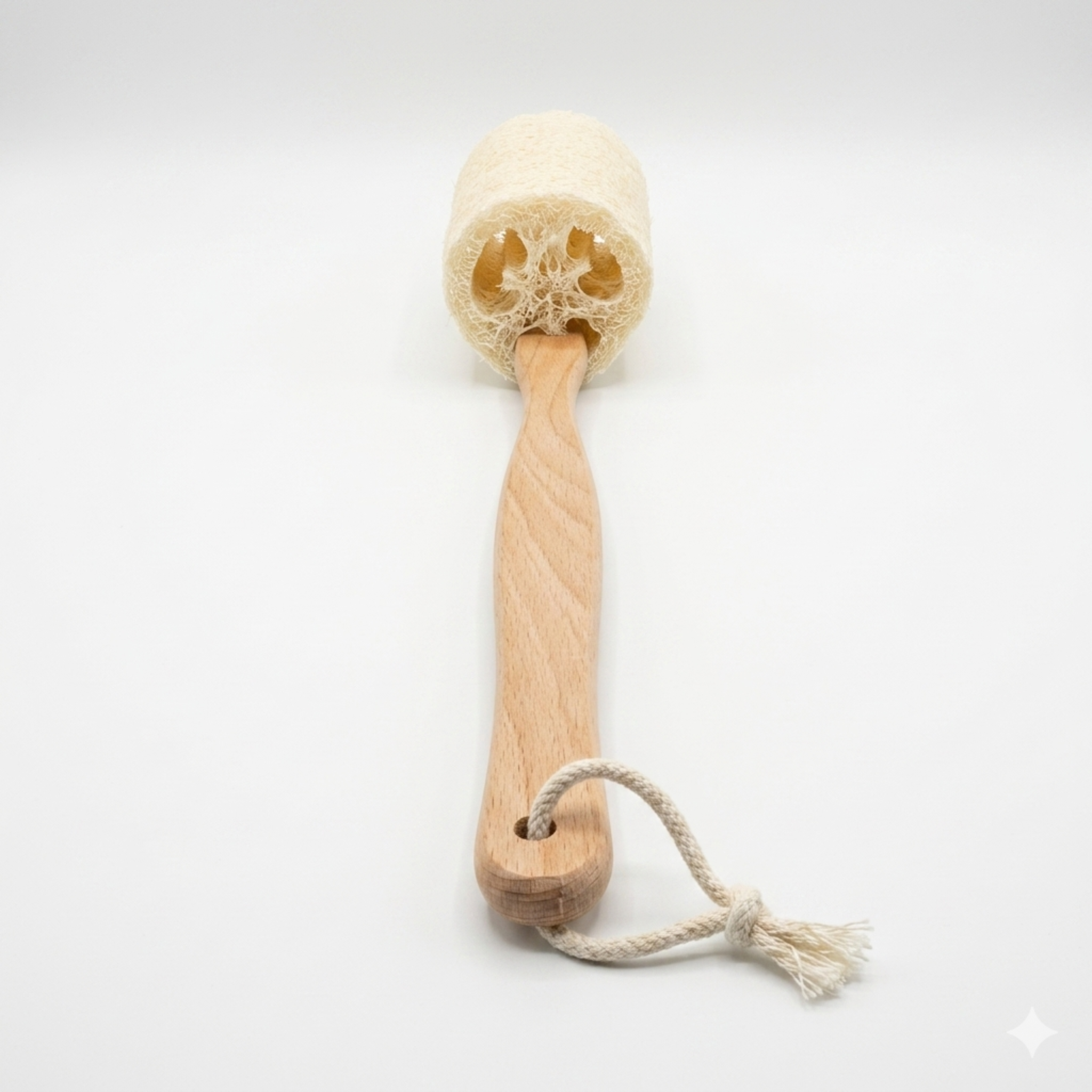 Natural Loofah Bath Brush w/Long Handle. by BeNat