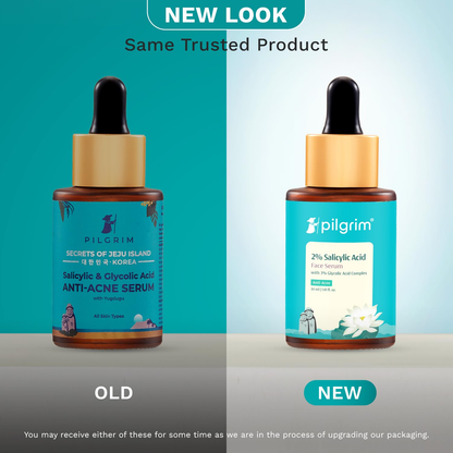 Pilgrim Korean Salicylic Acid 1% + Glycolic Acid 3% Anti Acne Serum For Oily &amp; Acne Prone Skin - Korean Skin Care